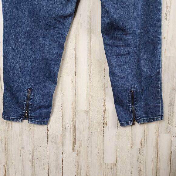 Cache Studded Straight Leg Jeans Blue Size 10 - Picture 9 of 10